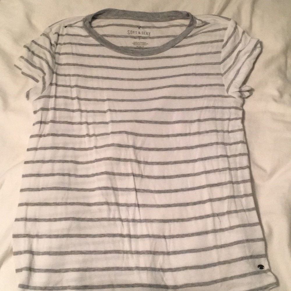 american eagle stripe soft and sexy tee